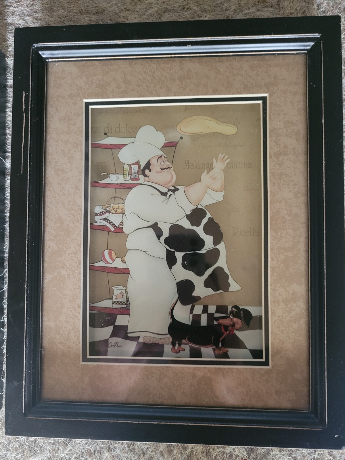 Retro Kitchen Bistro Chefs Wall Shadow Boxes by Dena Marie 8.5 X 6.5 Lot (3)