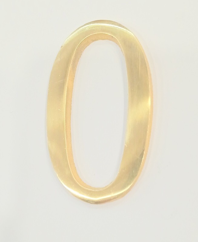 150 MM 6″ HEIGHT BRASS HOME DOOR MOUNTED & WALL MOUNTED NUMBERS “0”