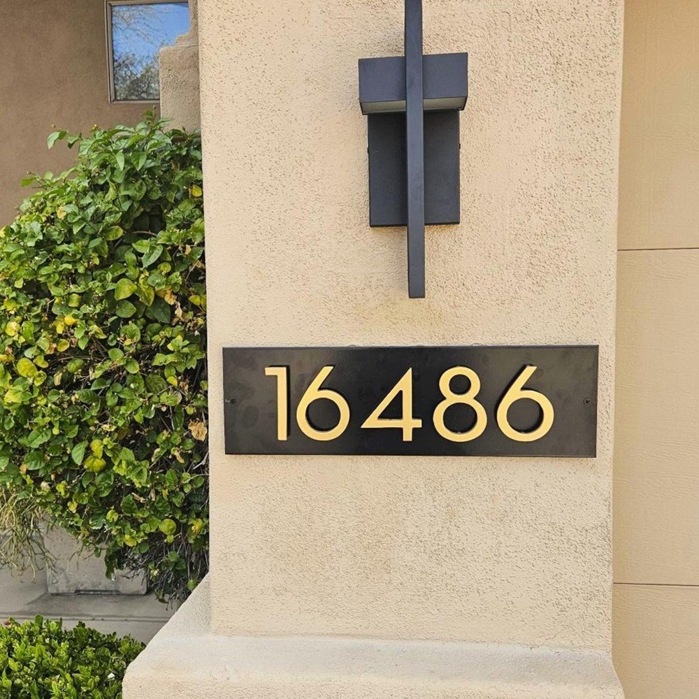 Floating Address Plaques Home Address Sign House Number Sign Raised Metal Number