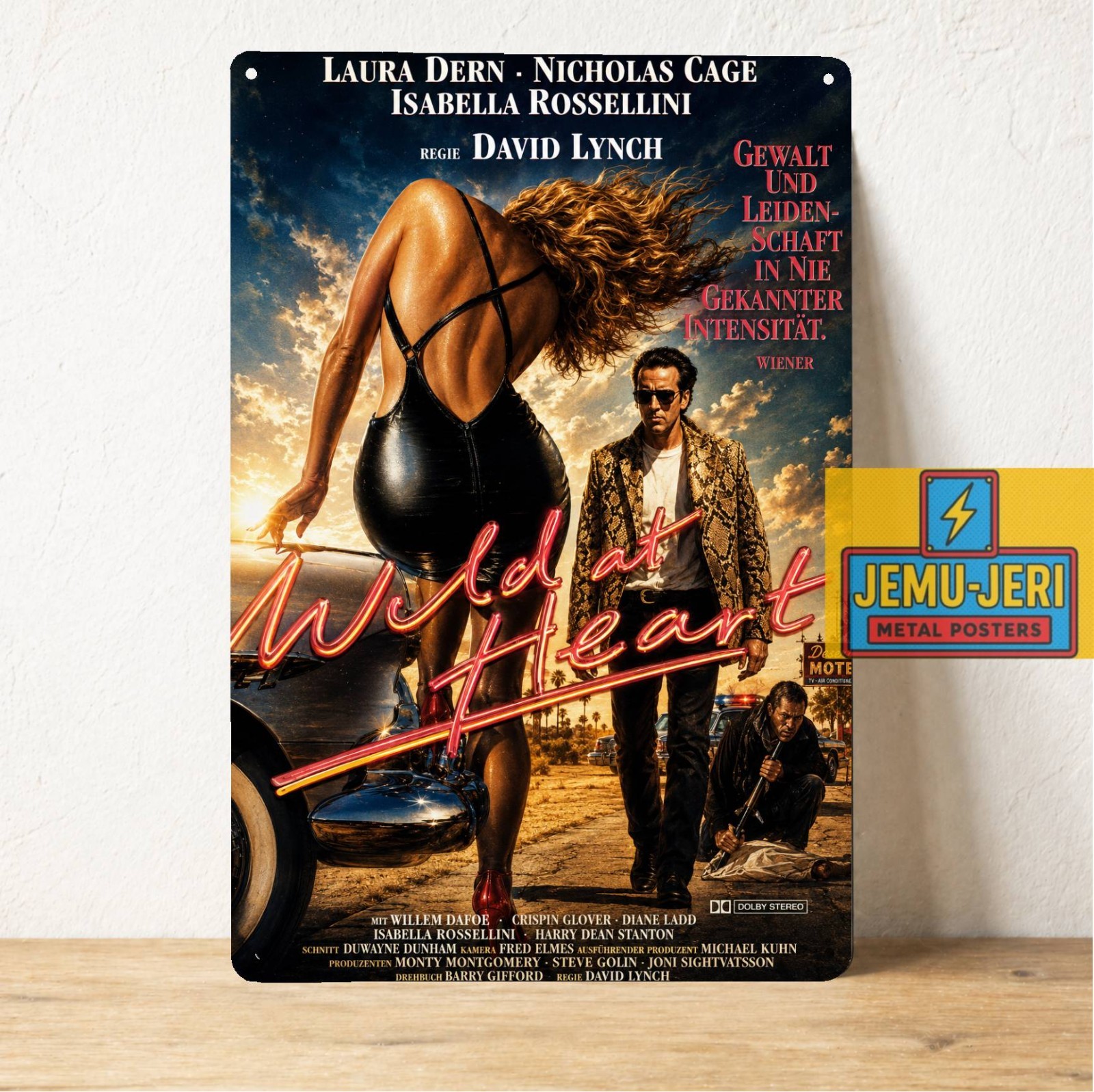 Wild at Heart Metal Poster Tin Sign 20x30cm David Lynch Movie Retro Wall Decor