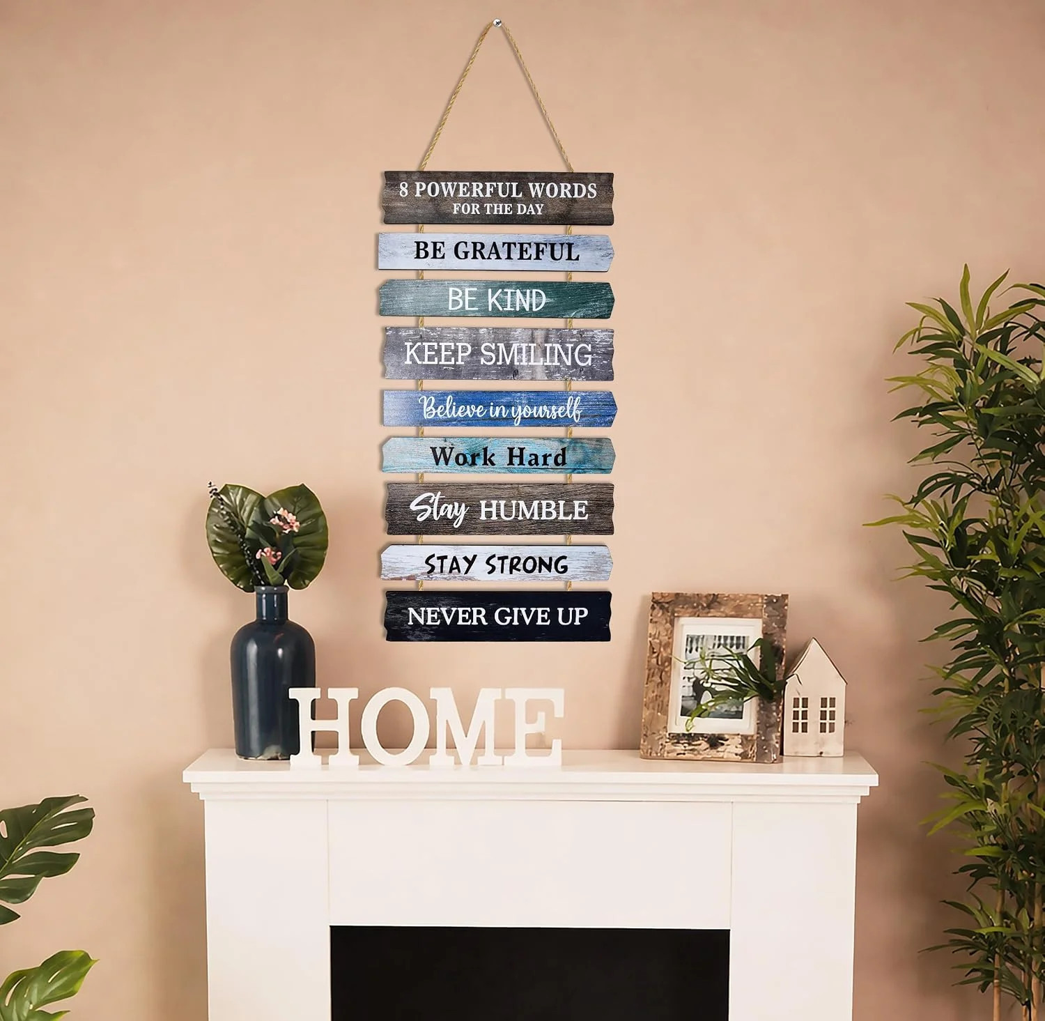 Inspirational Wall Art Decor Office Wooden Rustic Motivational Sign Quote 10×24