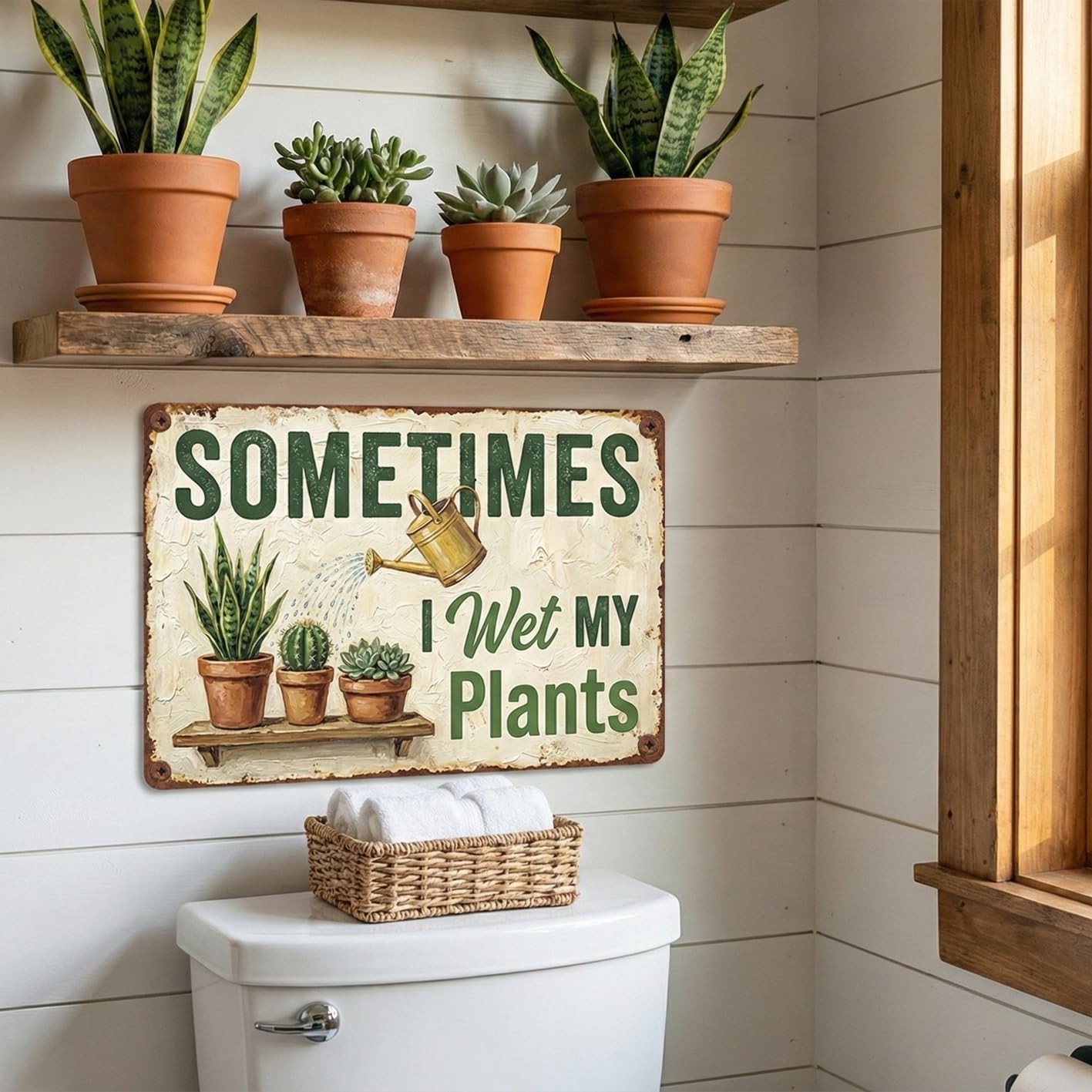 Garden Decor Sign Sometimes I Wet My Plants Funny Wall Art