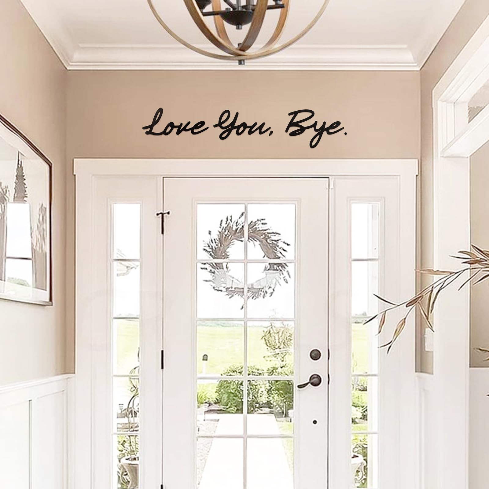 ChicOasis Love You Bye Wood Signs Wall Decor 31.5 Black Modern Home Decor Uni…