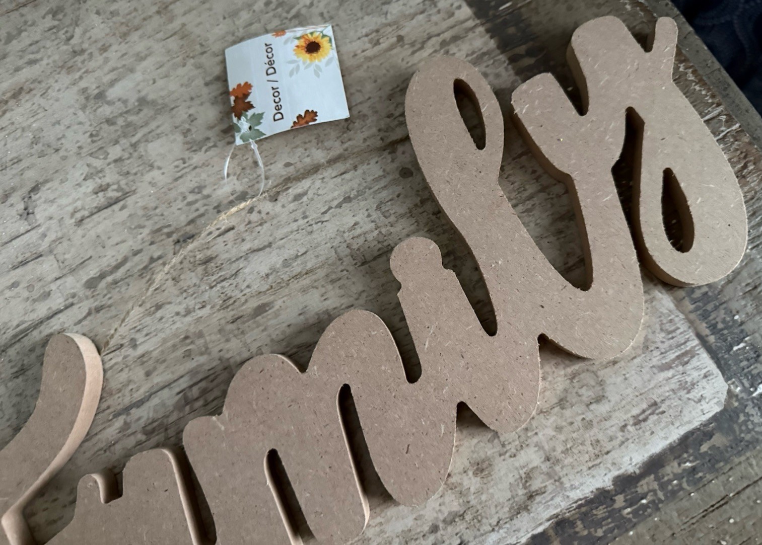 Family 15×5 Laser Cut Wood Thick Paintable Or Stained Make It Your Own New Hang!