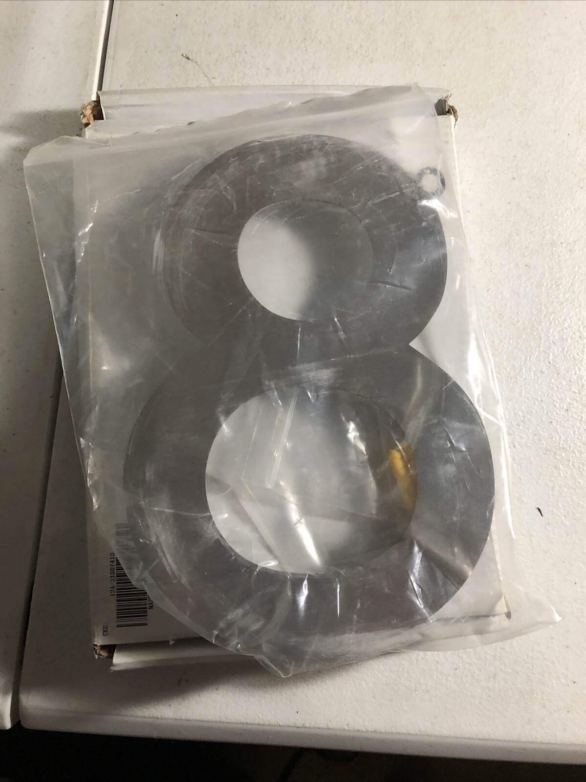Numbers Large (10″) in brushed stainless steel 304