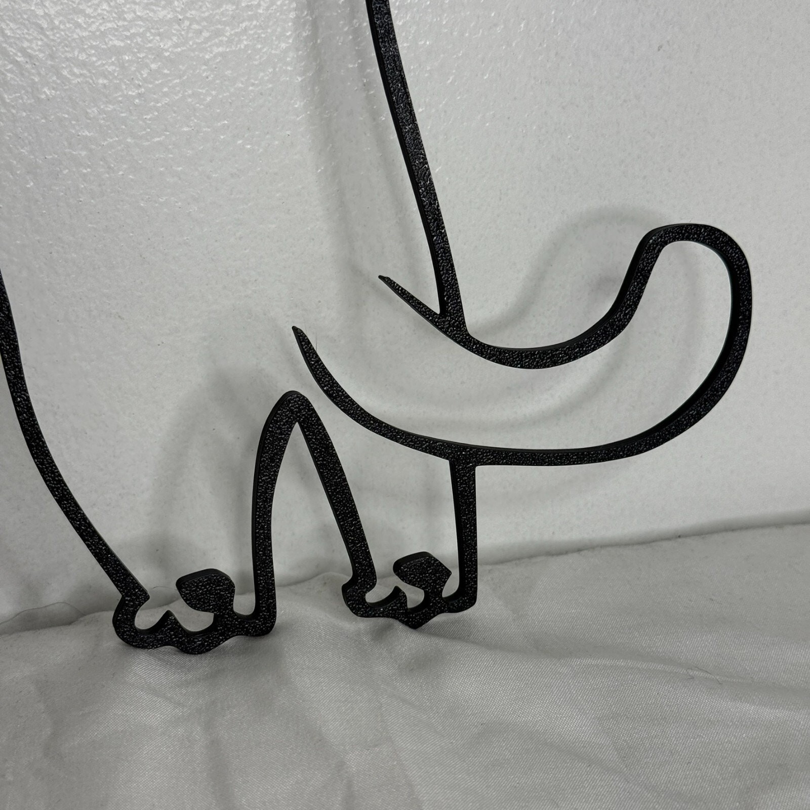 Funny Hanging Cat Wall Art Black Outline Modern Minimalist Decor