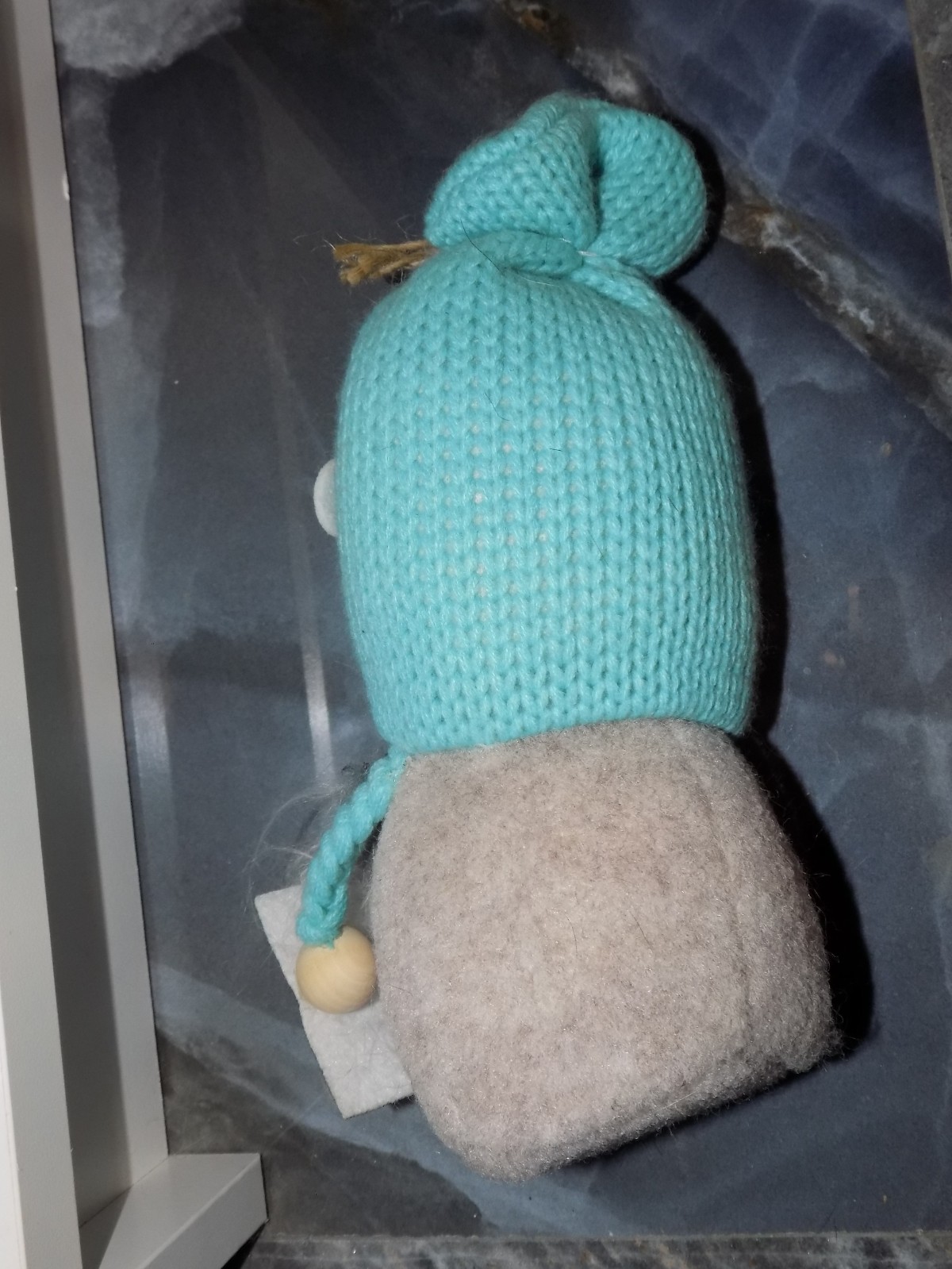 Stuffed Gnome “Home is Where the Dogs Are” Plush Figurine W/Teal Cap