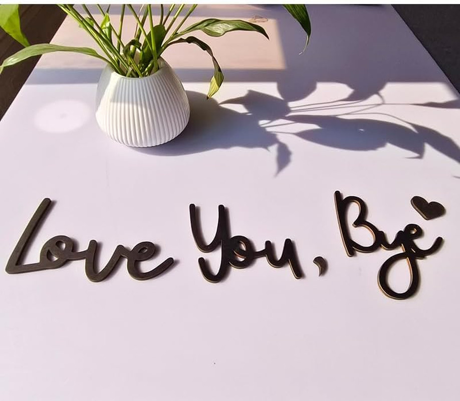 Love You Bye Sign above Door: Rustic Wood over Door Home Decor Boho Wall Decor f