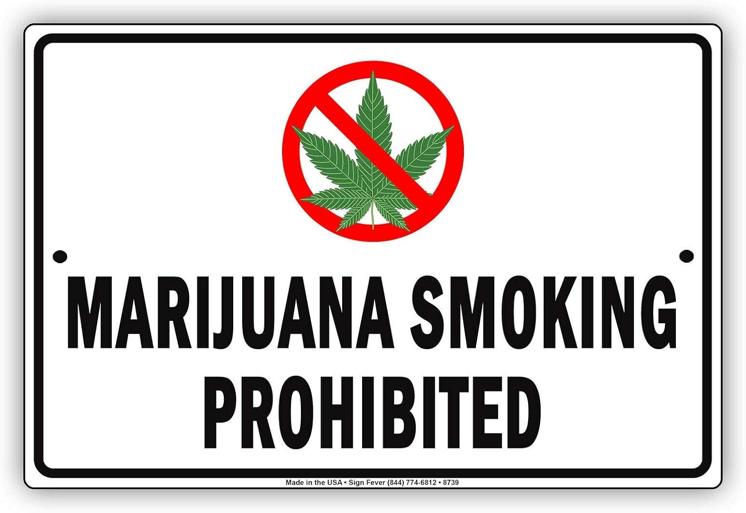 SIGNCHAT Smoking Prohibited Novelty Notice Metal Poster Wall Art Decor Tin Sign