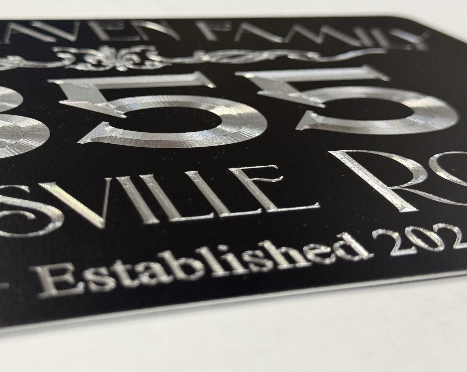 Engraved Personalized Custom House Home Number Street Address Metal Sign 10×7
