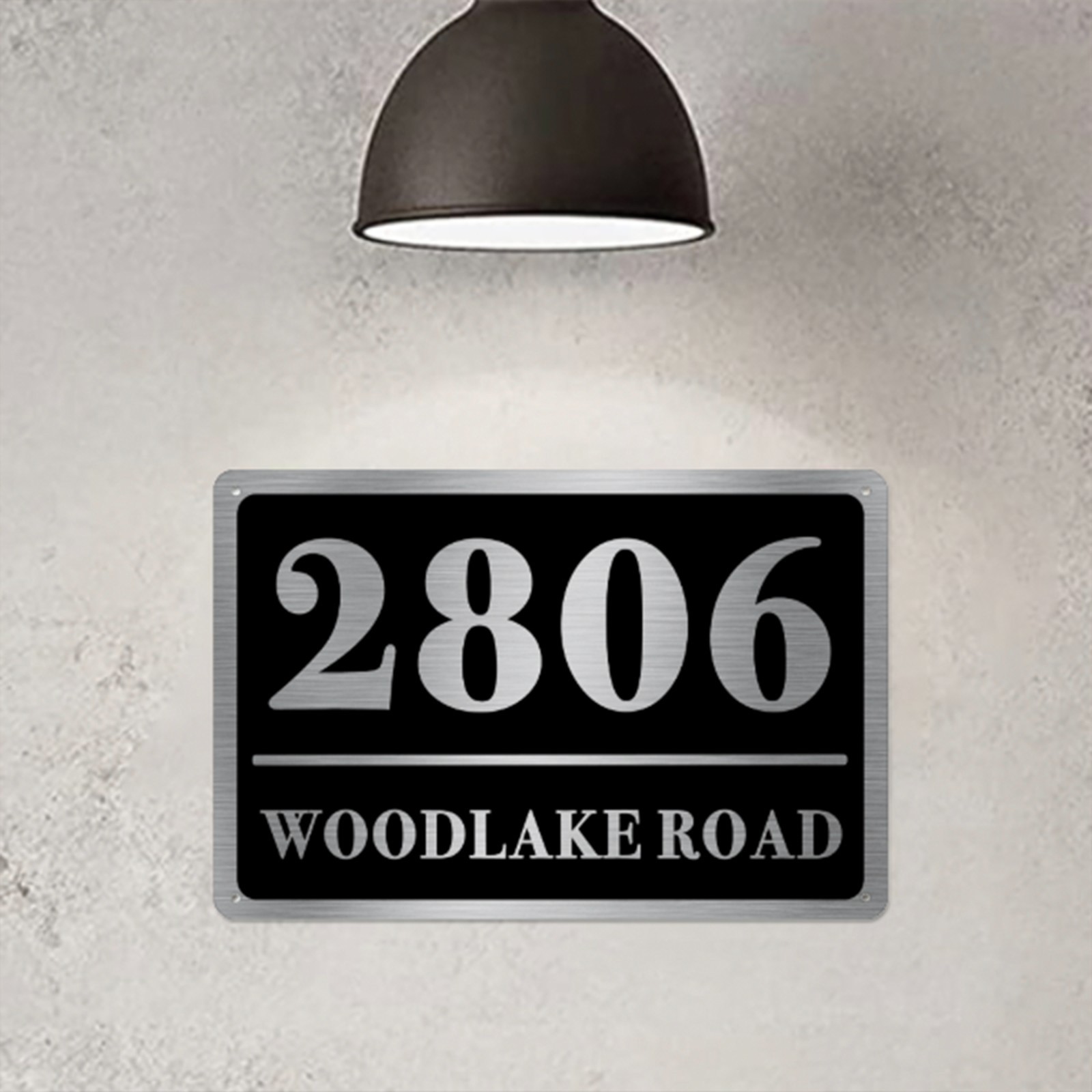 12″ x 8″ Customized Aluminum House Number Plaque Personalized Home Address Sign