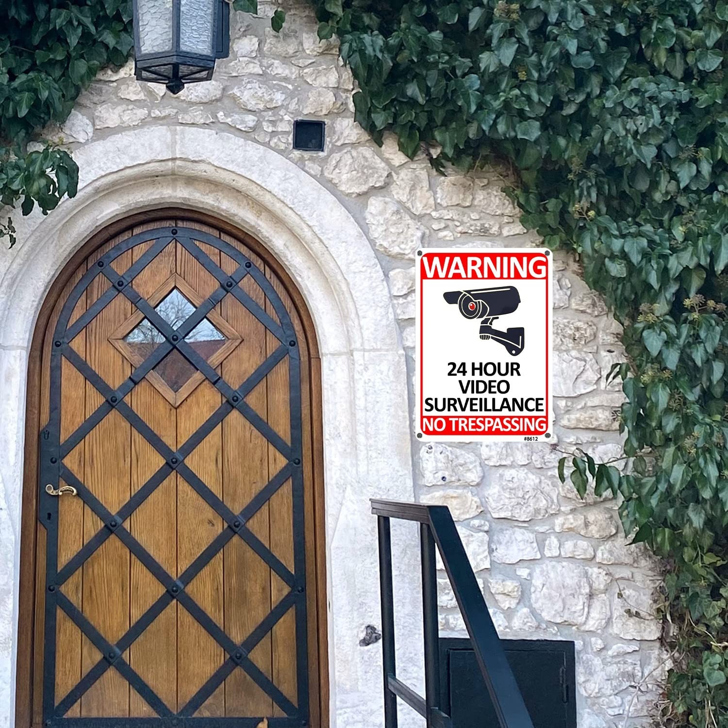 10×7 Inch Durable No Trespassing Signs – 4-Pack Metal Security for Your Property