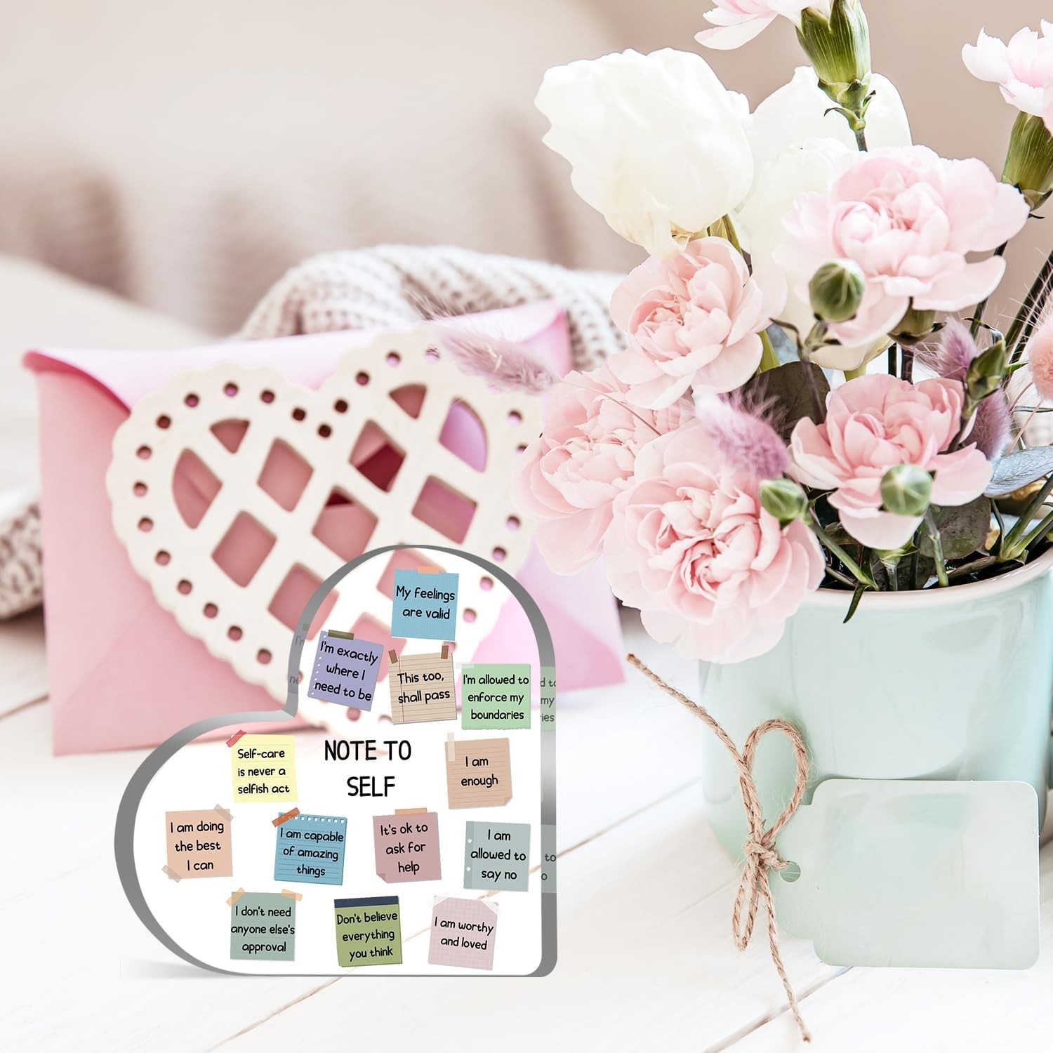 Office Acrylic Heart Gift Therapy Mental Health Print Decorations