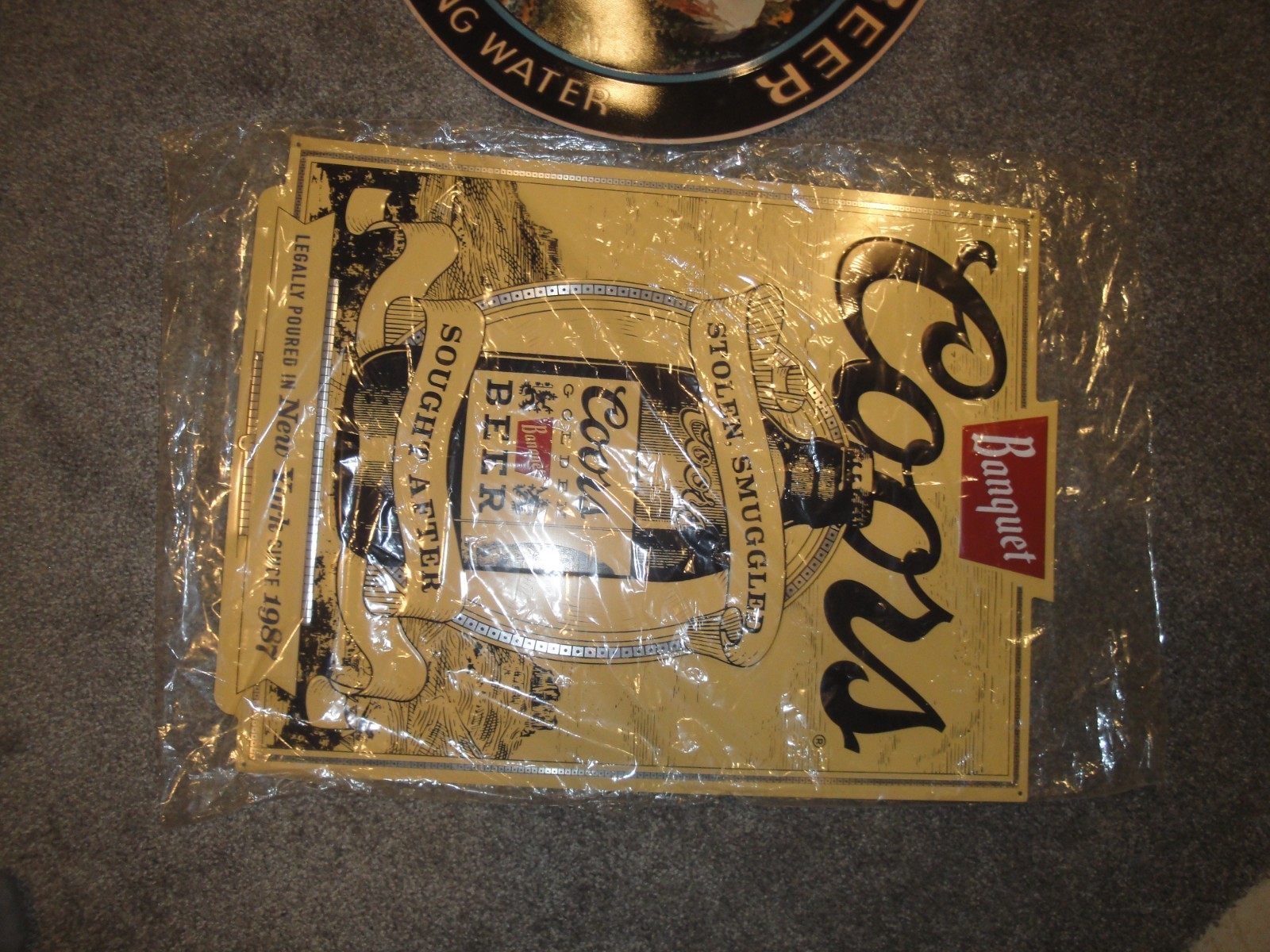 2 SIGNS!!! Original Coors 2003 Metal Sign Coors Golden Beer Banquet Beer 22″x30