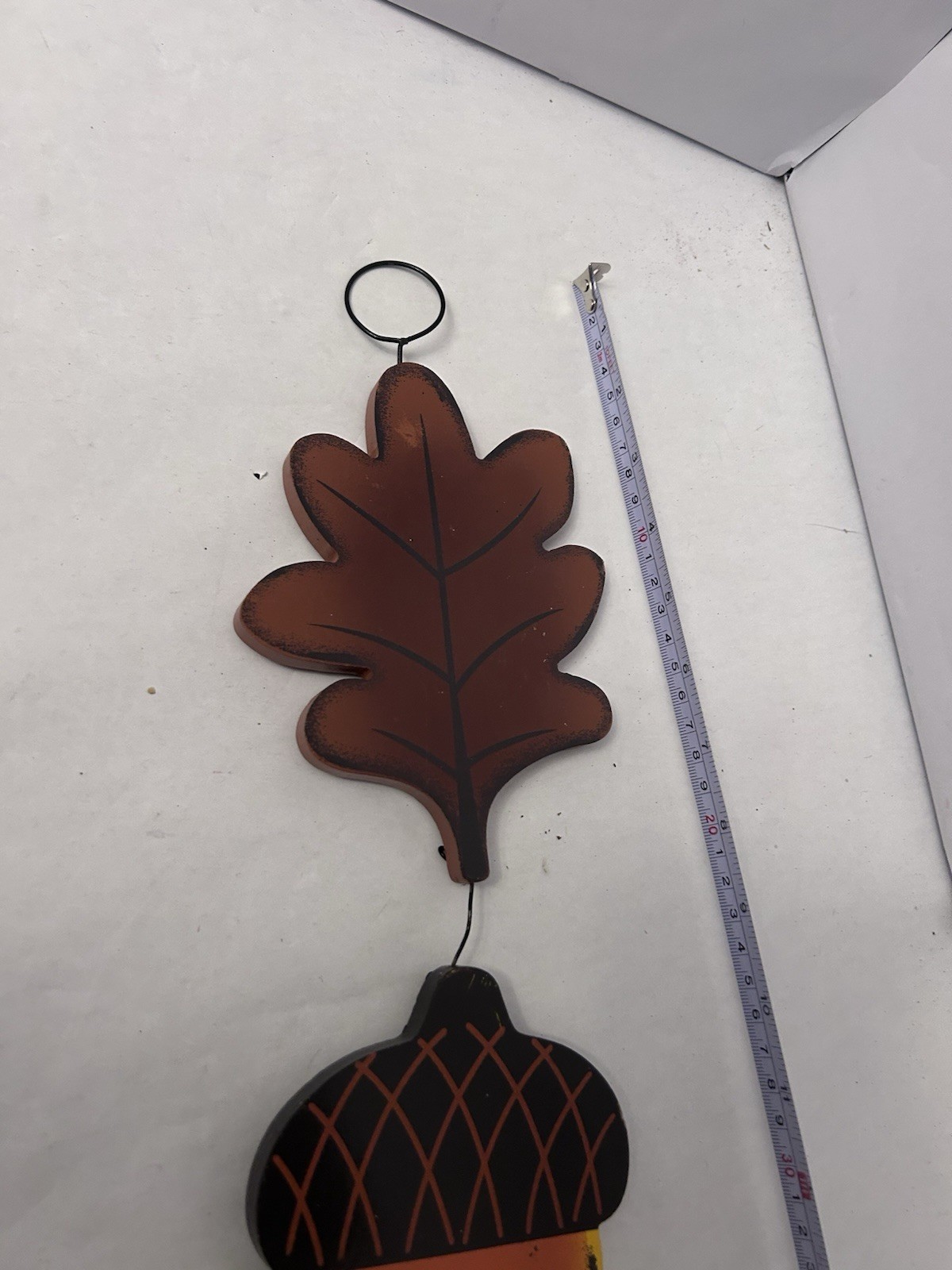 Fall Wall/Door Hanging Decor Wooden Leafs and Acorn Multicolor