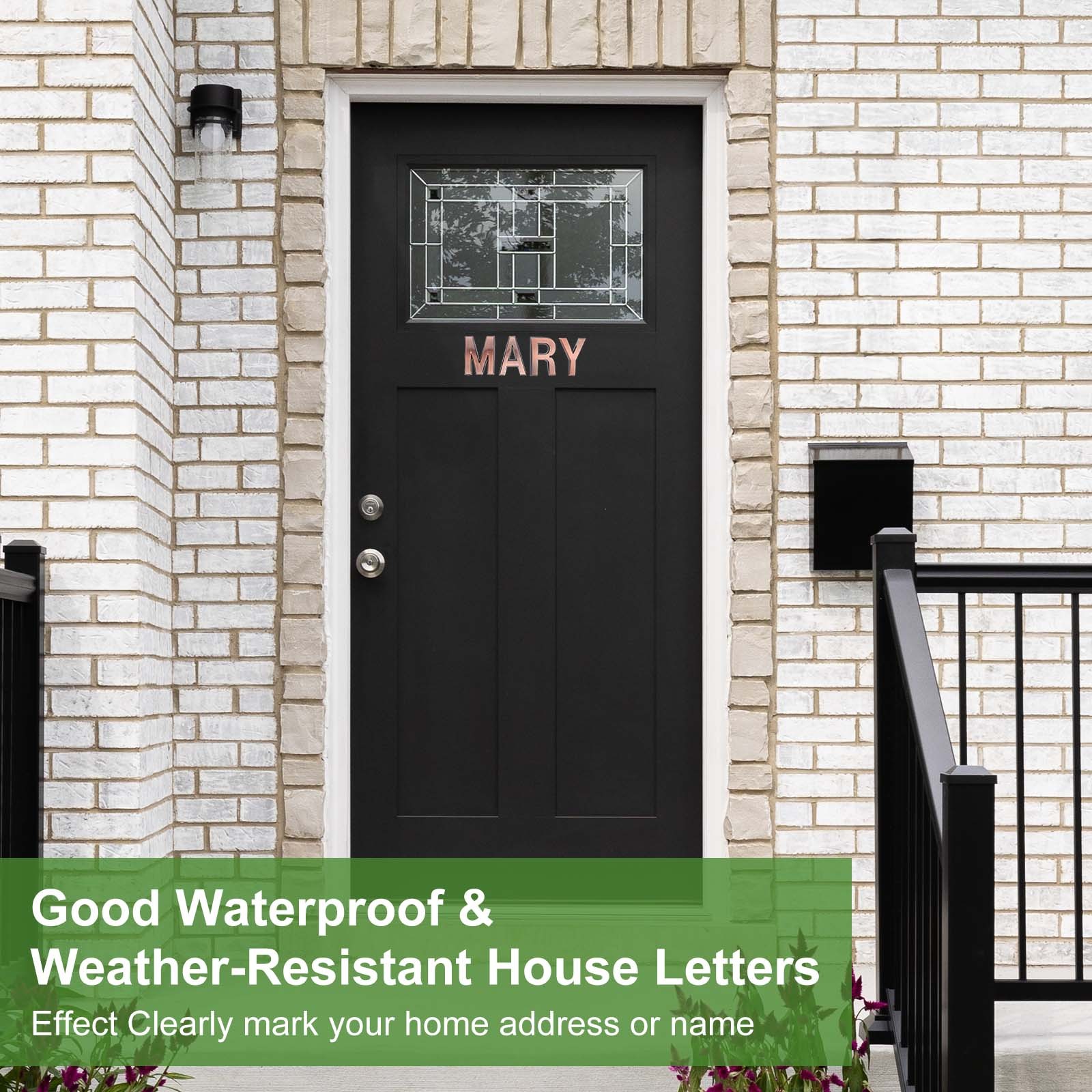 2Pcs 2.8″ House Letters Adhesive Mailbox Door Letter Stickers (Bronze Letter A)