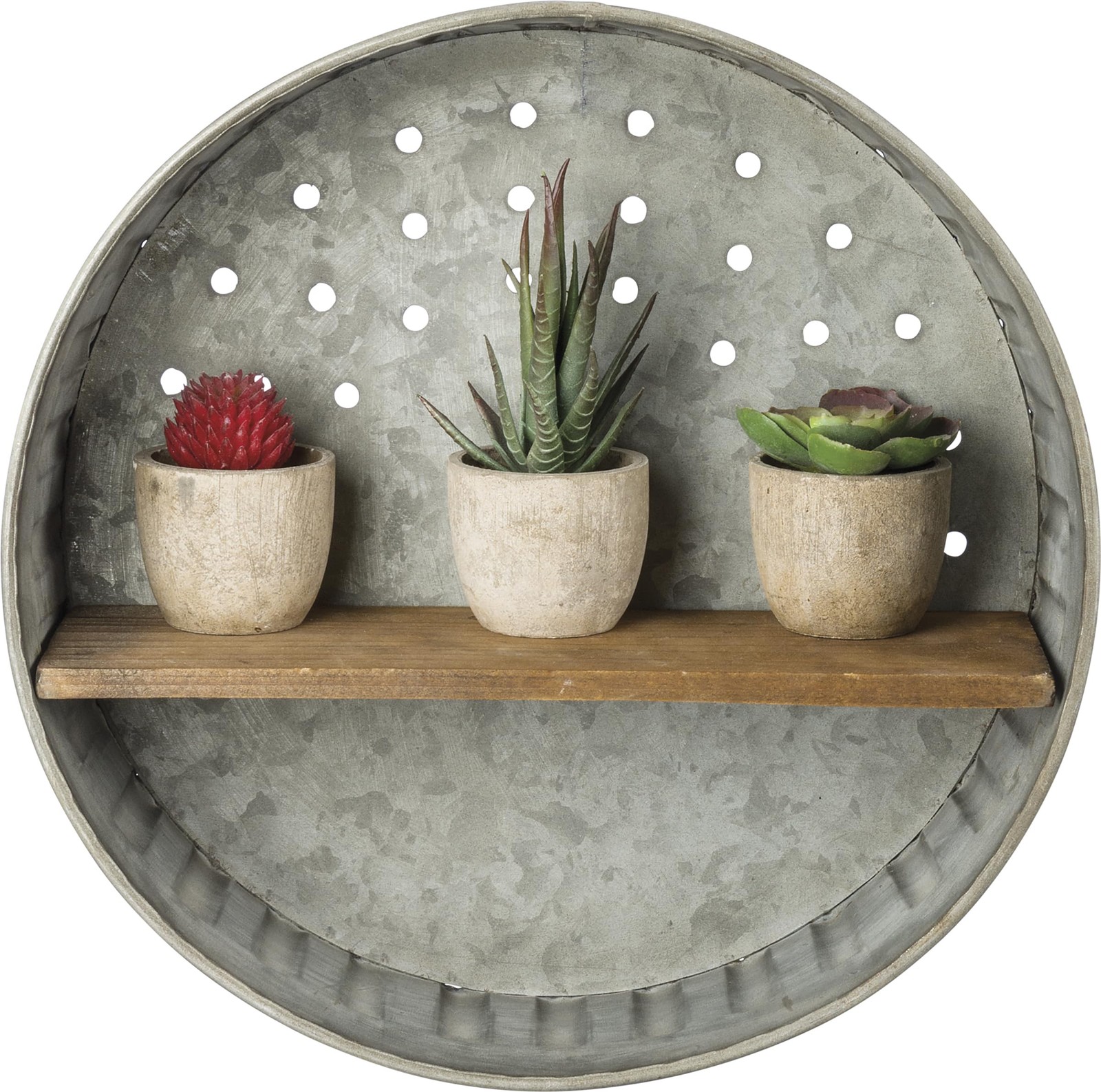Primitives by Kathy 38024 Distressed Wall Shelf Jade Multicolor Standard Natural