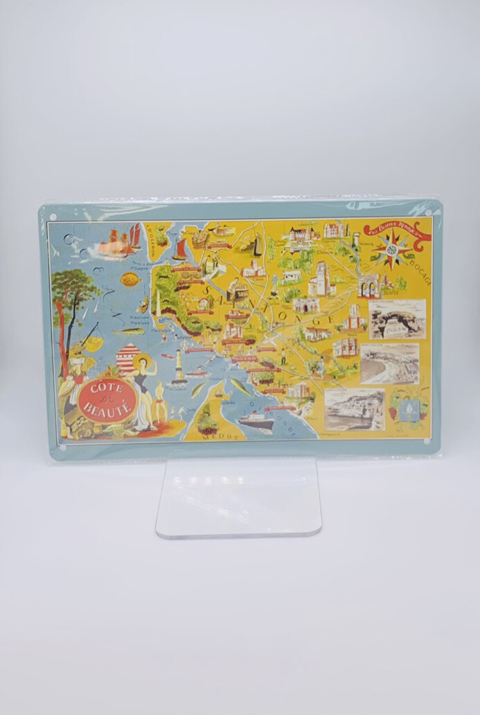 Cote de Beaute Saintonge Island 8” x 12” Metal Tin Sign Wall Art Decor Open Box