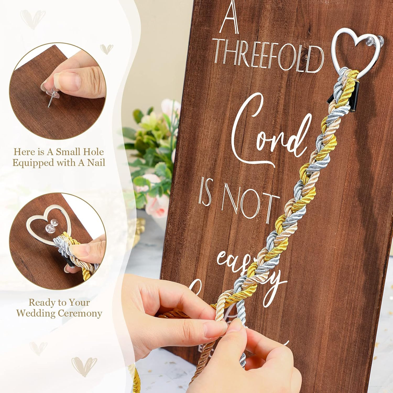 Wedding Gift a Cord of Three Strands a Threefold Cord Unity Sign Marriage Art Wo