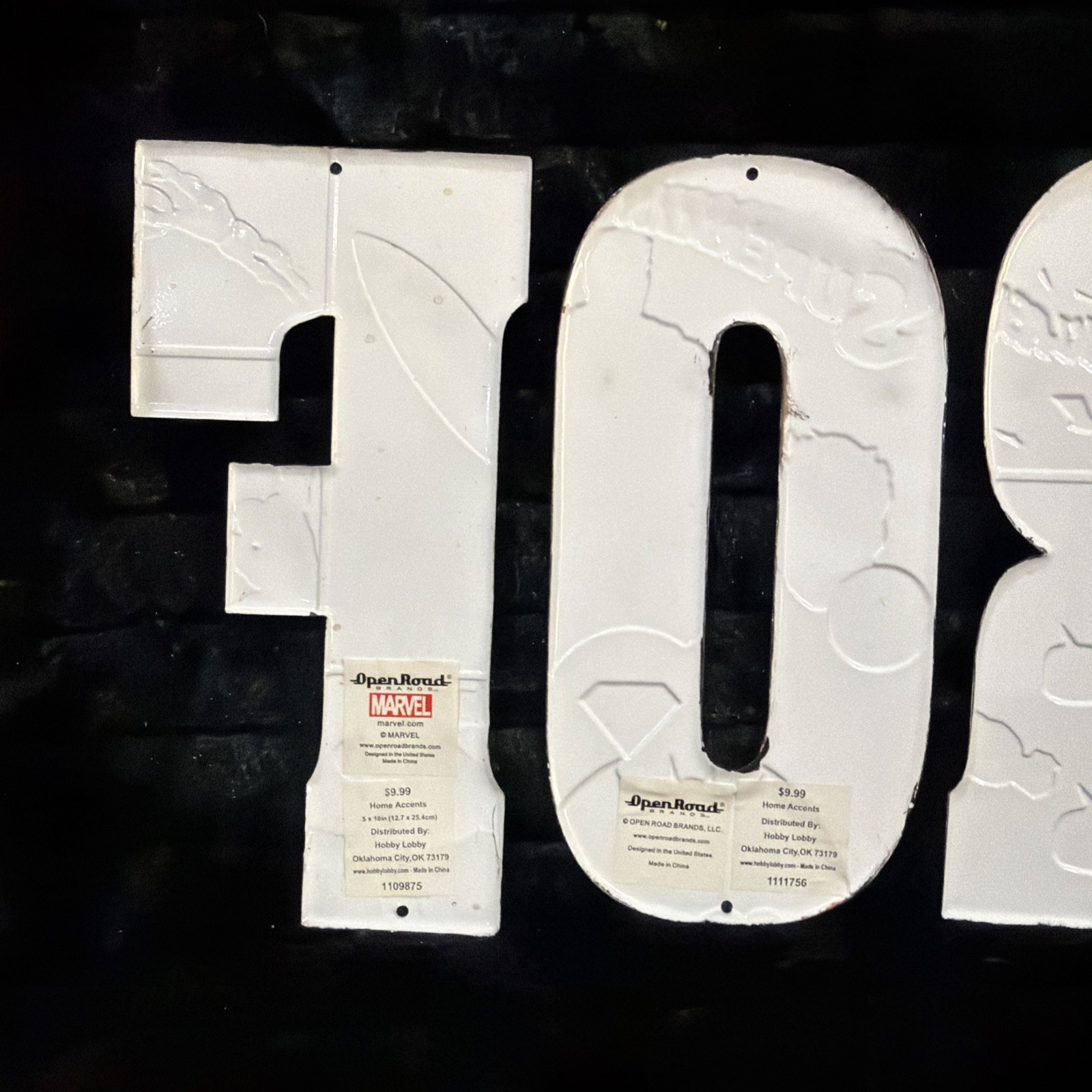 Marvel Metal Letters Comic Print “F.O.R.D” Hobby Lobby -10×5 in Superman Thor…