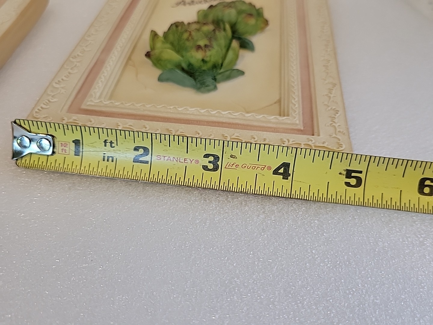 Vtg 3D Vegetable Wall Art Lot 3 Carrot Asparagus Artichoke Kitchen Decor 5×7