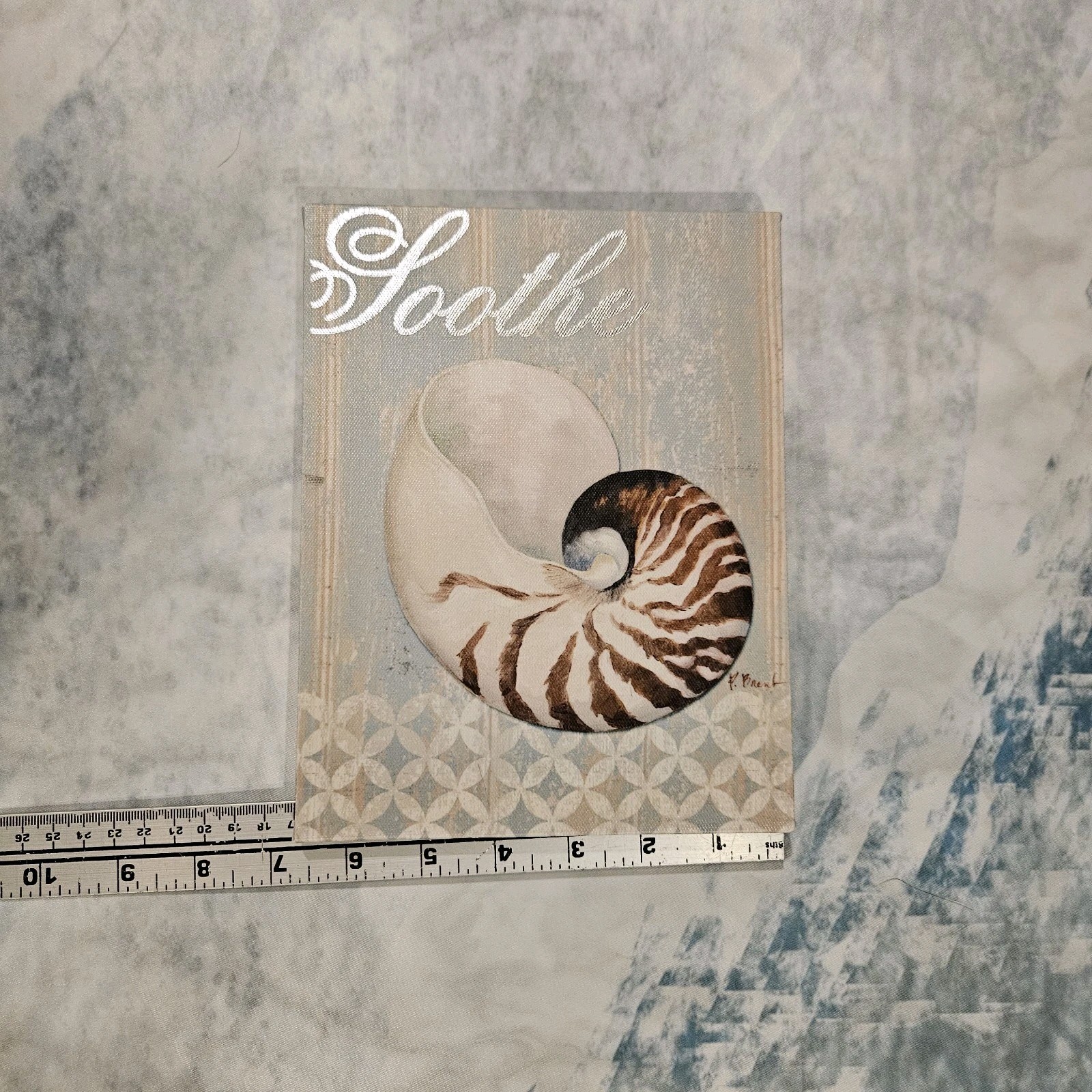 Coastal Beach Wall Art Set of 3 Canvas Prints Shell Starfish Nautical Decor Calm