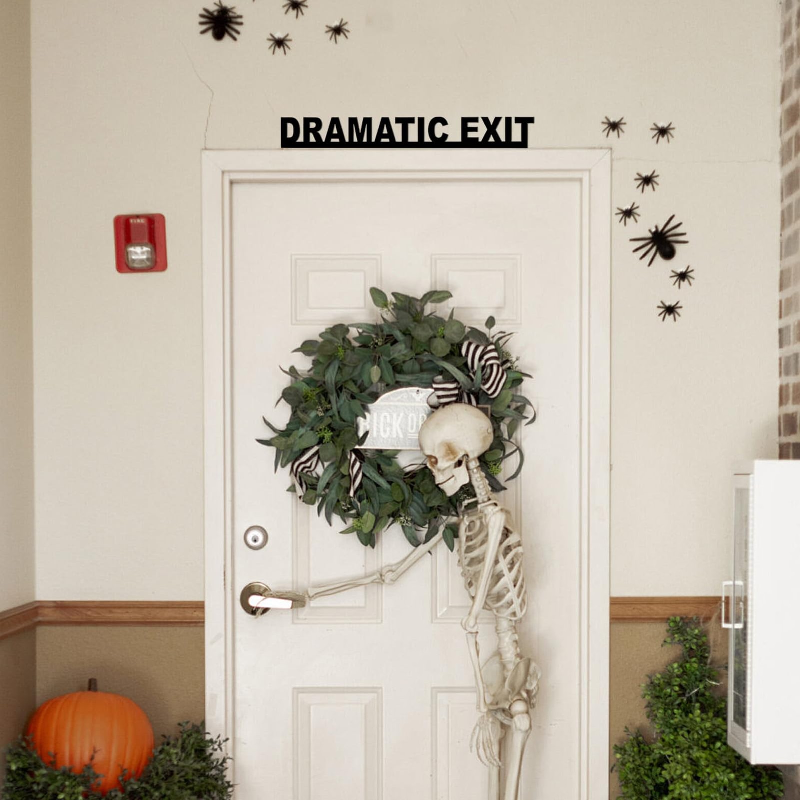 Metal Dramatic Exit Door Topper Sign Wall Decor 18.1 x 2.36 In Door Frame Cor…