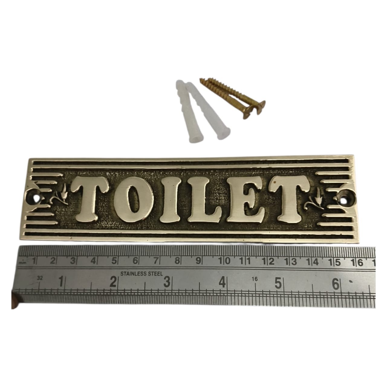 Customized classic brass signs – Toilet signs and plaques – Heavy duty 3D