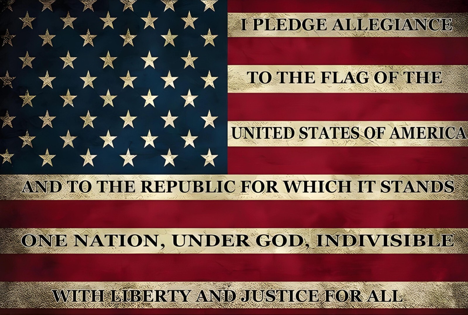 MEGA SIGN™ MASSIVE WALL ART Weathered US Flag Sign Weatherproof Aluminum