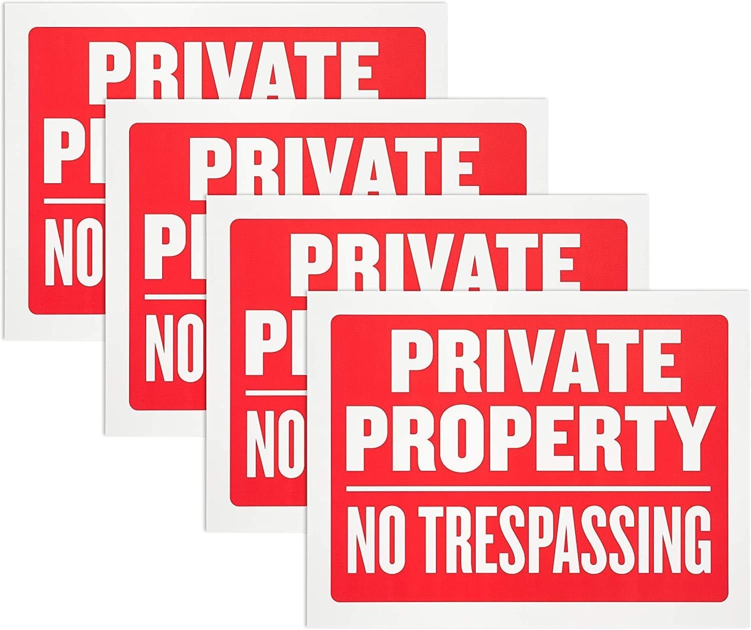 High Visibility No Trespassing Signs – 9×12 Inches for Ultimate Property Safety