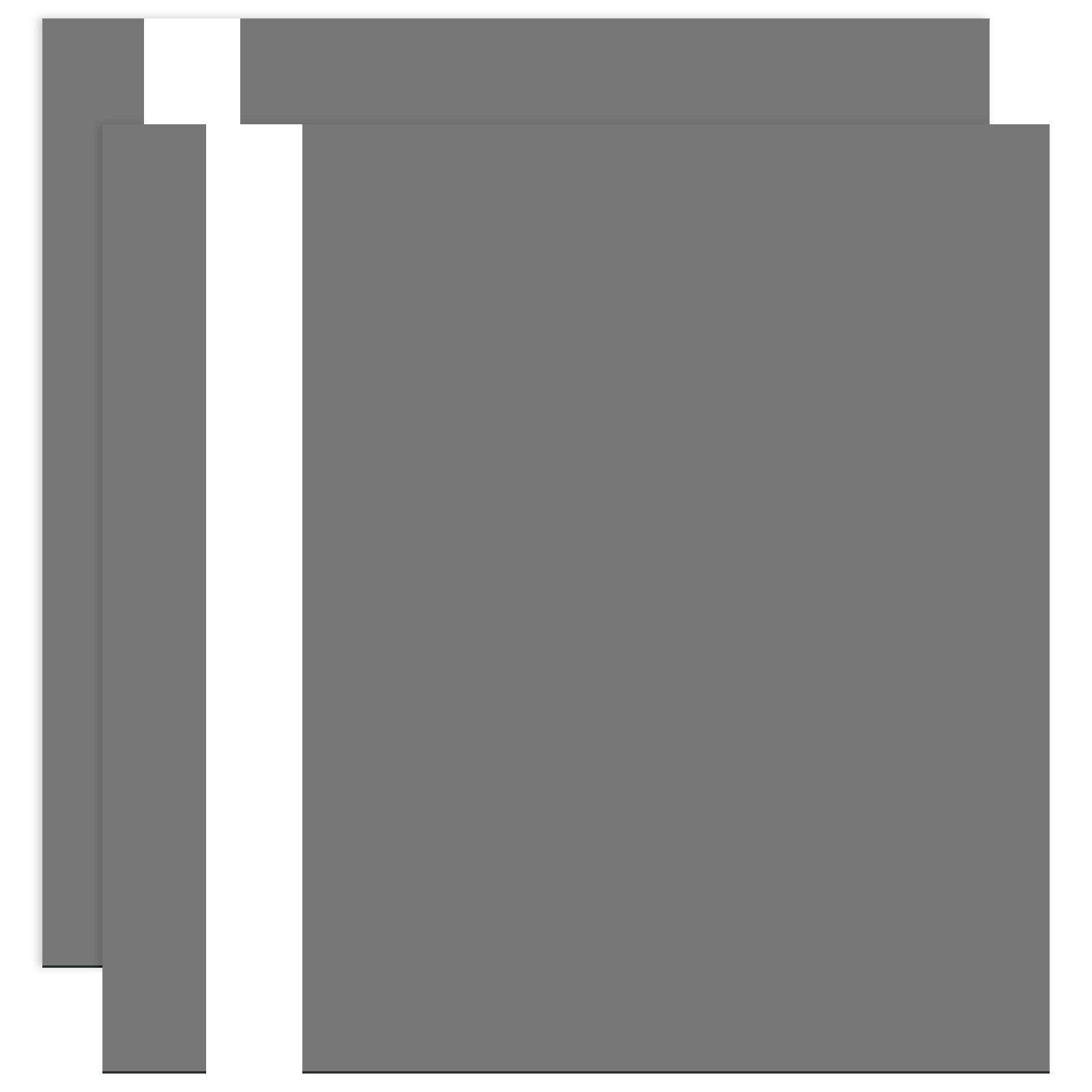 2Pcs 11.8×11.8″ Double Color ABS Laser Engraving Sheet, Gray/White