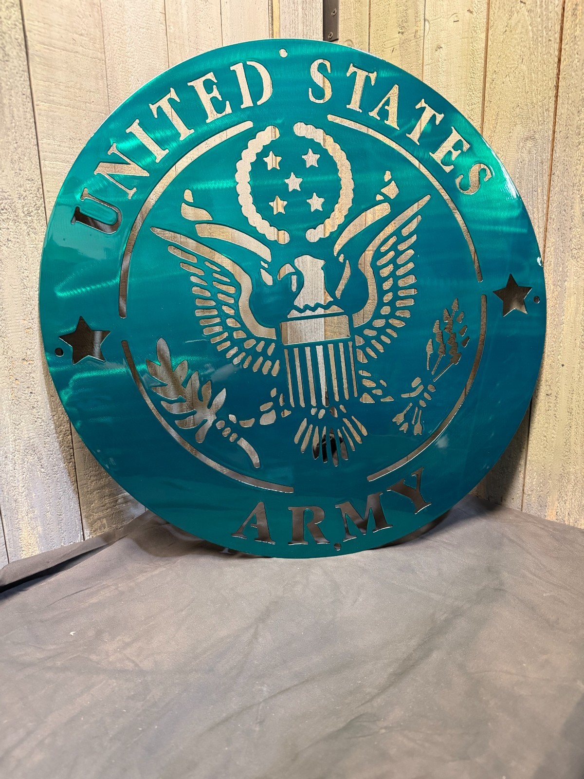 Metal 24″ United States Army Crest Logo Military Plasma Cut Sign Art