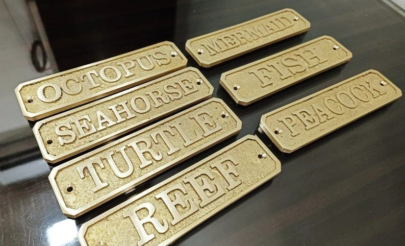 Customized classic brass signs – Nautical signs and plaques – Heavy duty 3D