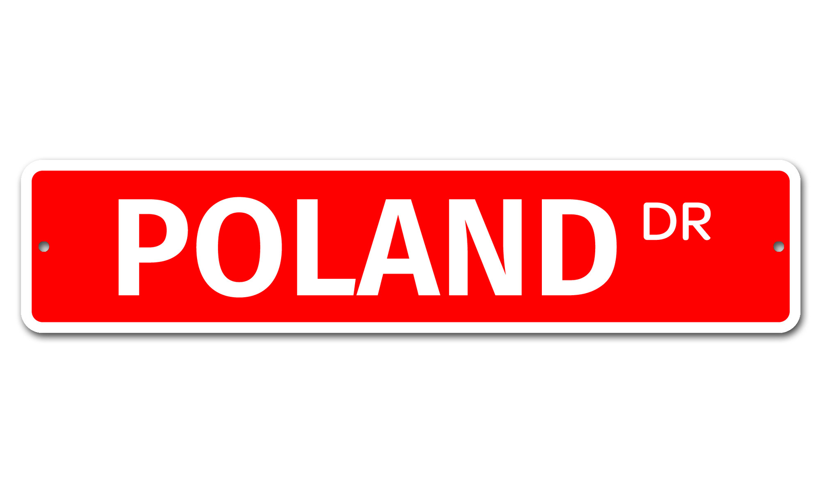 7020 SS Poland 4″ x 18″ Novelty Street Sign Aluminum