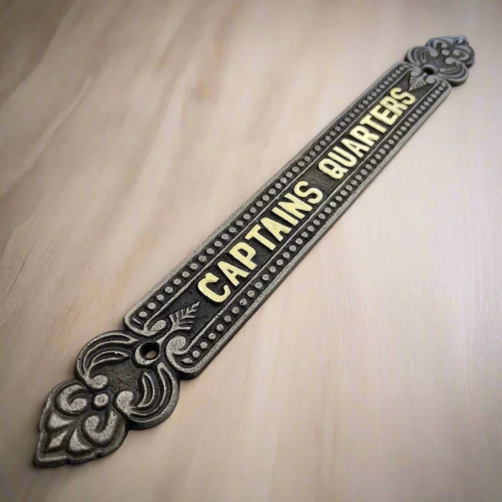 Captain’s Quarters Embossed Painted Plaque