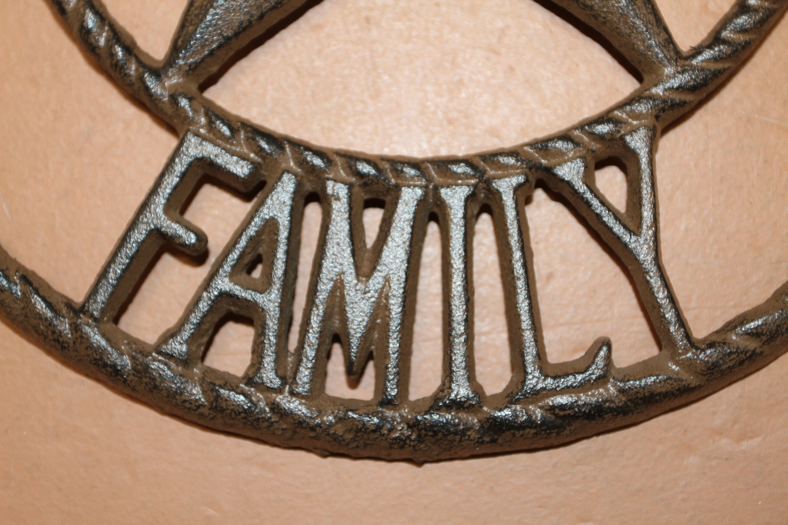 (1) Rustic Texas Welcome Plaque Heavy Cast Iron, 11 inch, H-109