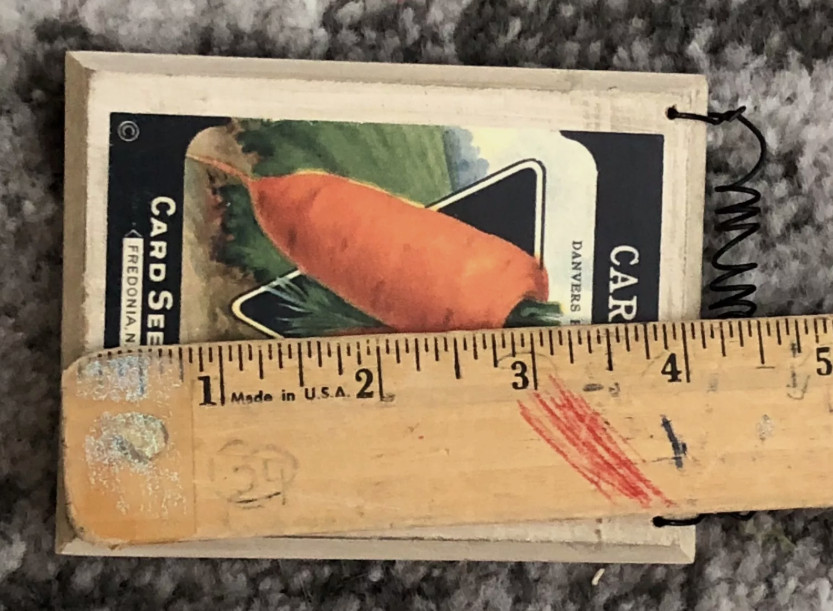Seed Packet Plaque Kitchen Wall Hanging Repro Fredonia NY MARIGOLD FLOWER Yellow