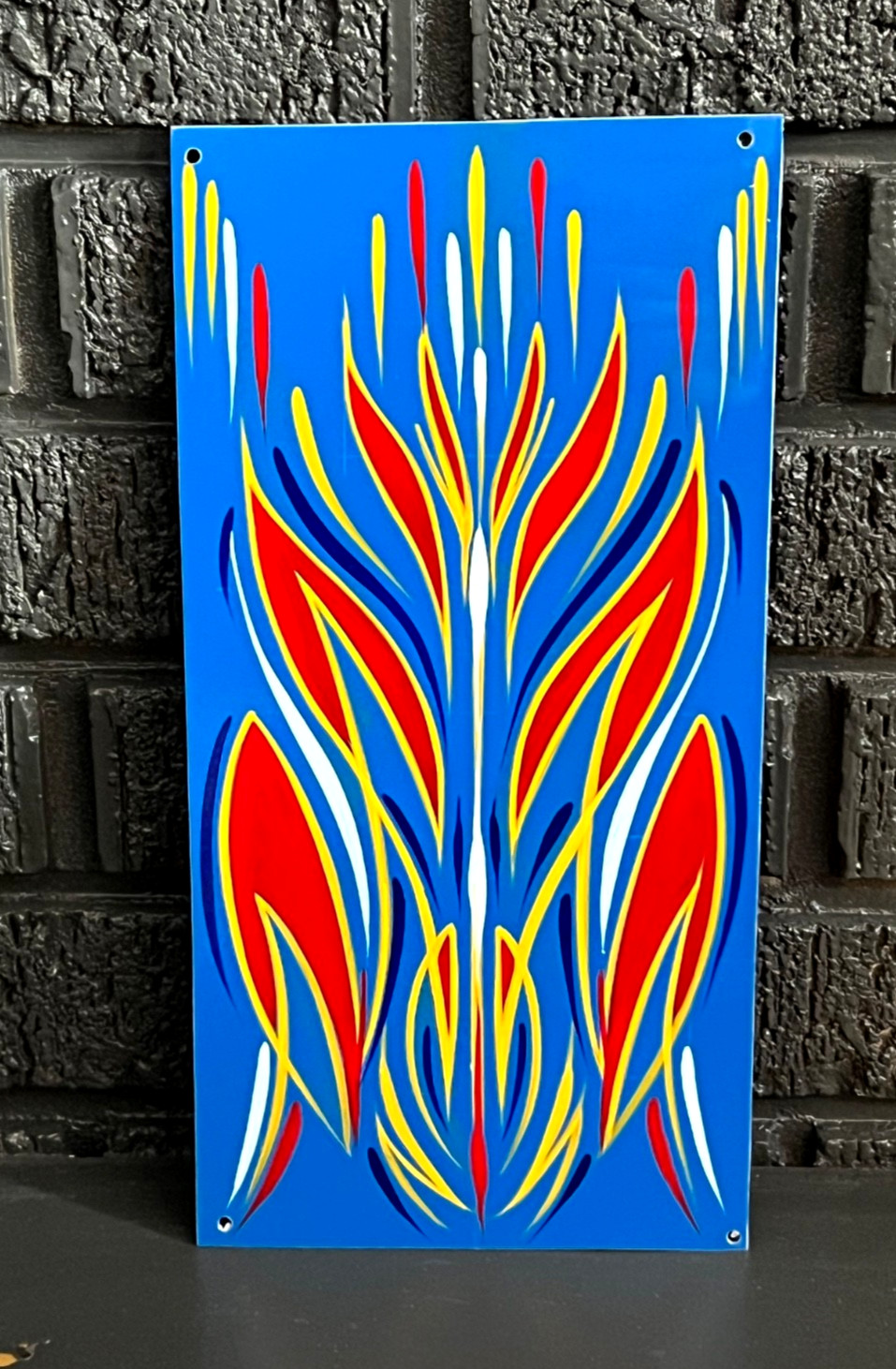 Hand painted Hotrod Pinstriped Panel Sign Artist Shop Studio Garage Shop Decor