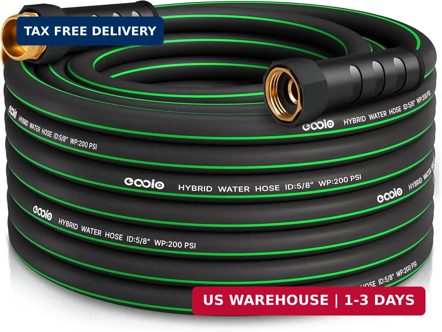 Heavy Duty Garden Hose 35ft, NON-EXPANDABLE Flexible Water Hose, Kink Resistant