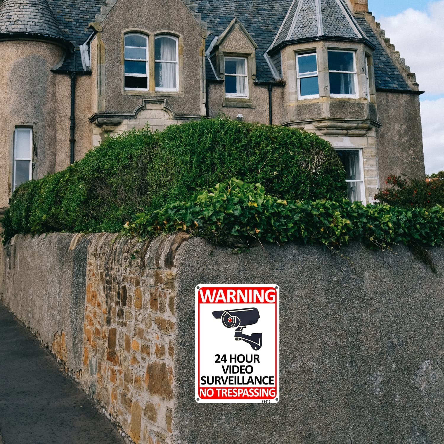 10×7 Inch Durable No Trespassing Signs – 4-Pack Metal Security for Your Property