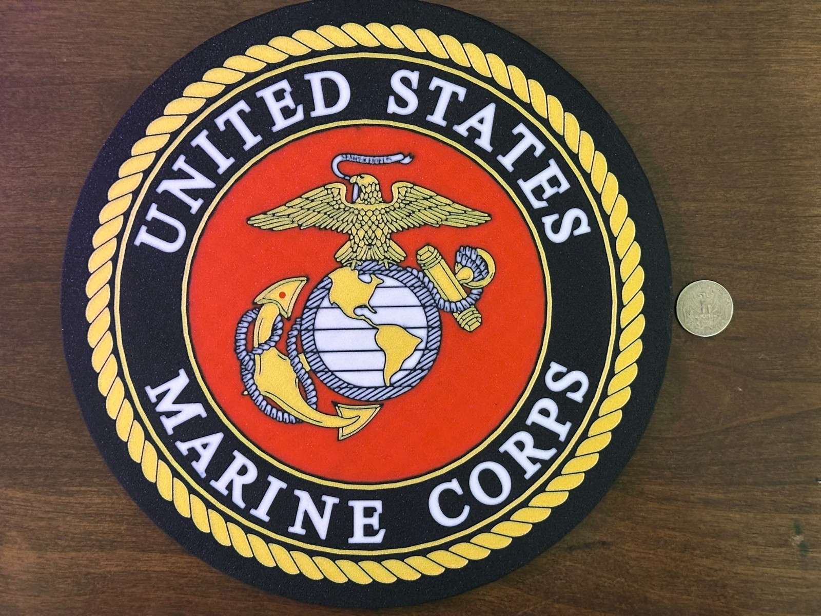 Marine Corps Emblem – USMC – 10 inches – Ready to Hang