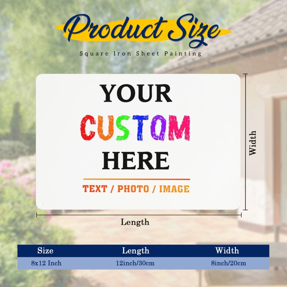 Personalized Custom Tin Metal Sign for Outdoor, Indoor, Home Office, Yard
