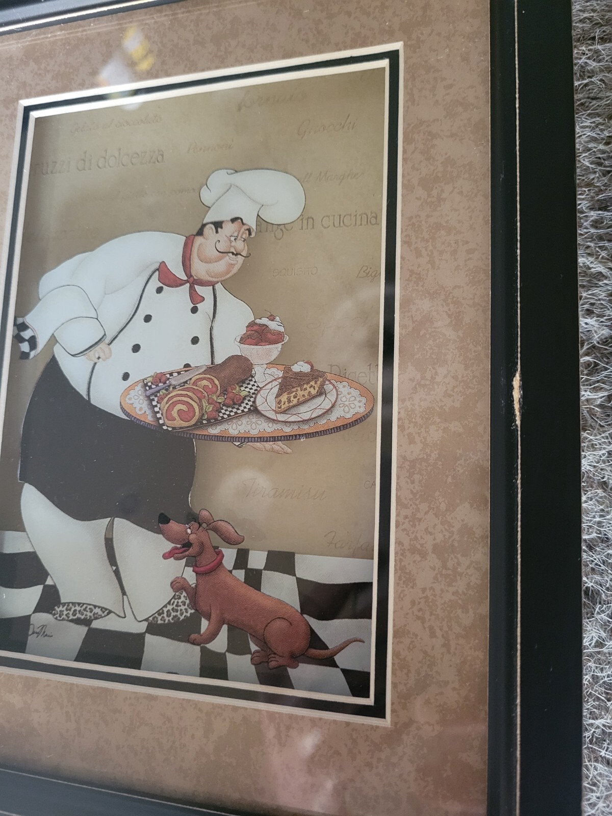 Retro Kitchen Bistro Chefs Wall Shadow Boxes by Dena Marie 8.5 X 6.5 Lot (3)