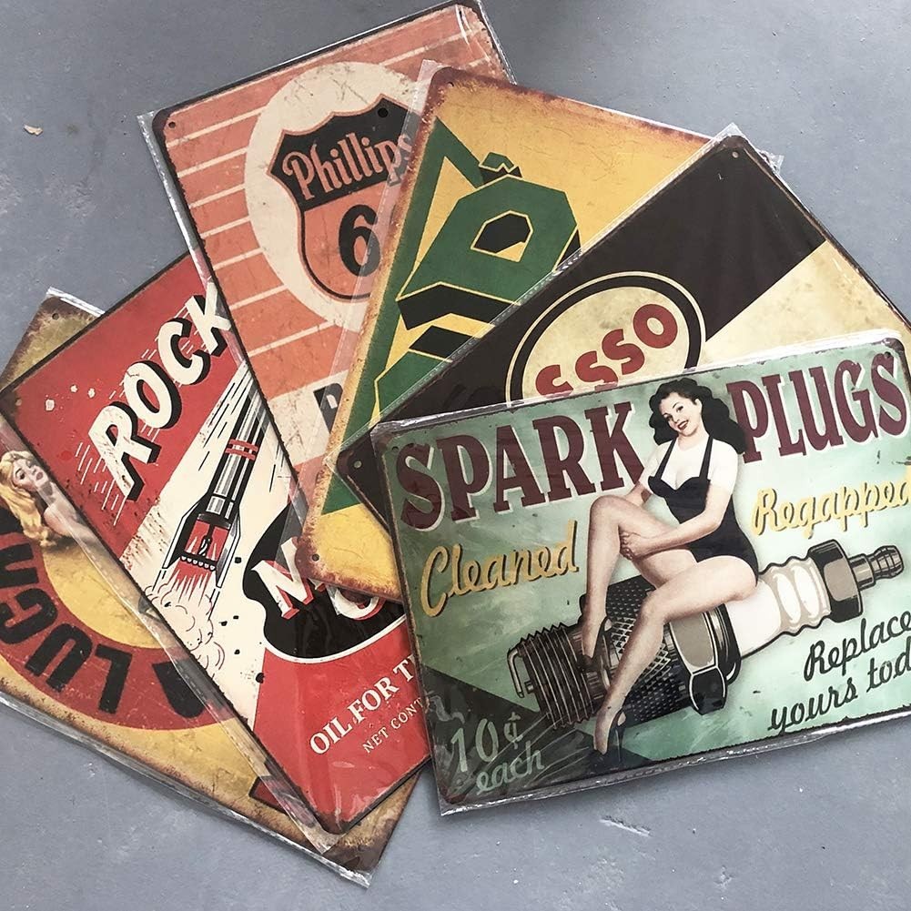 Vintage Gas Oil Tin Signs Collection