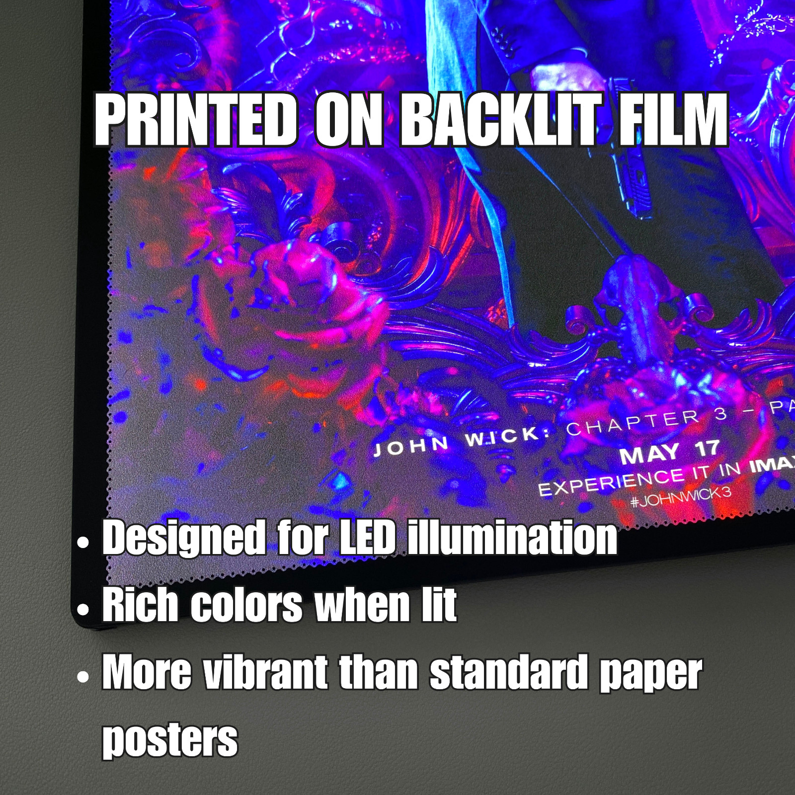 LED Backlit Cyberpunk Wall Art Lighted Frame – new york city night life