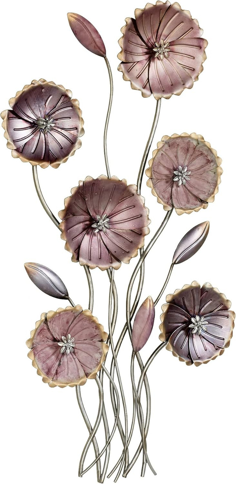 Charming Floral Array Wall Art – Purple – Three-Dimensional Work – Big Flower Wa