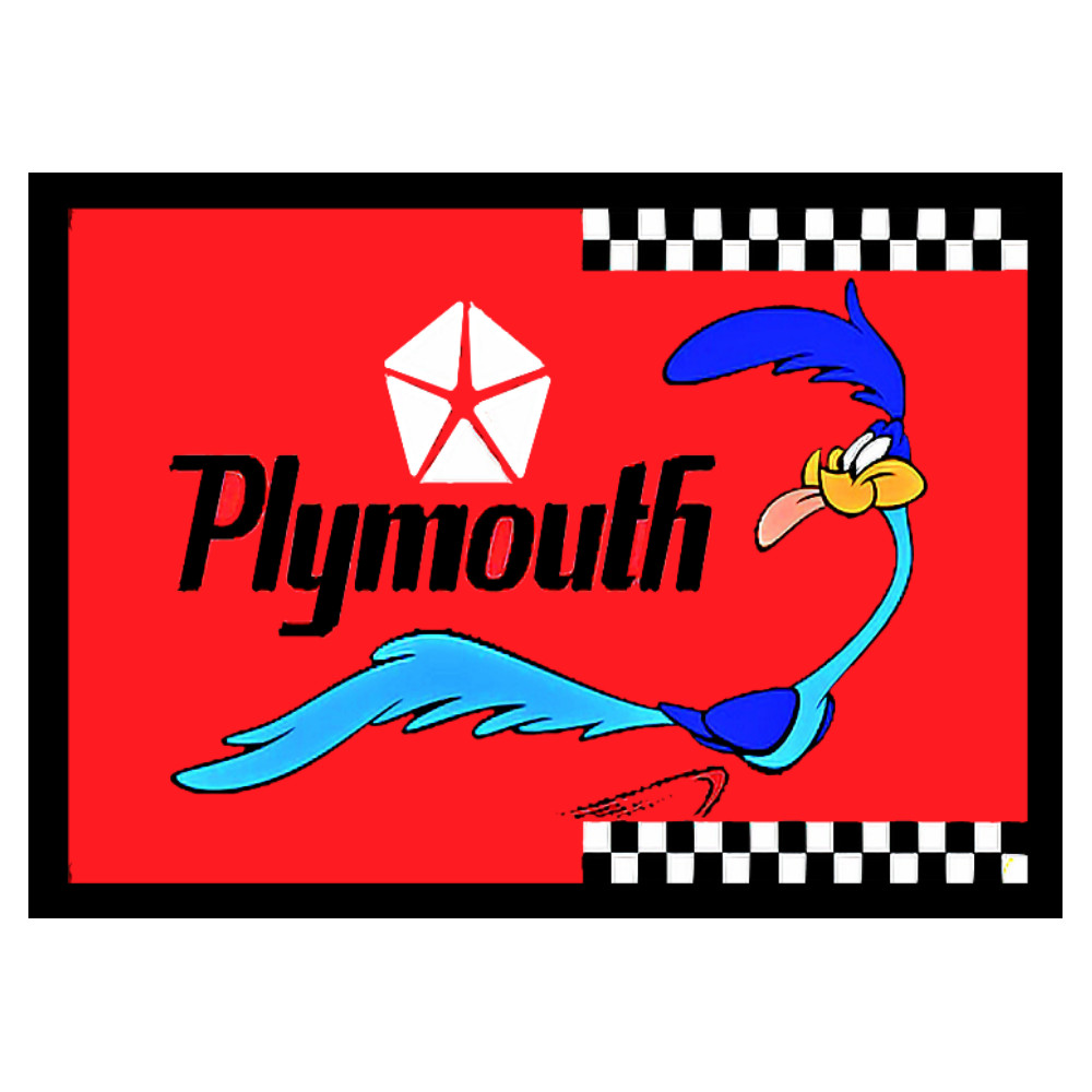 Plymouth Road Runner Sign Sticker “Beep Beep** Rectangular 5 Sizes
