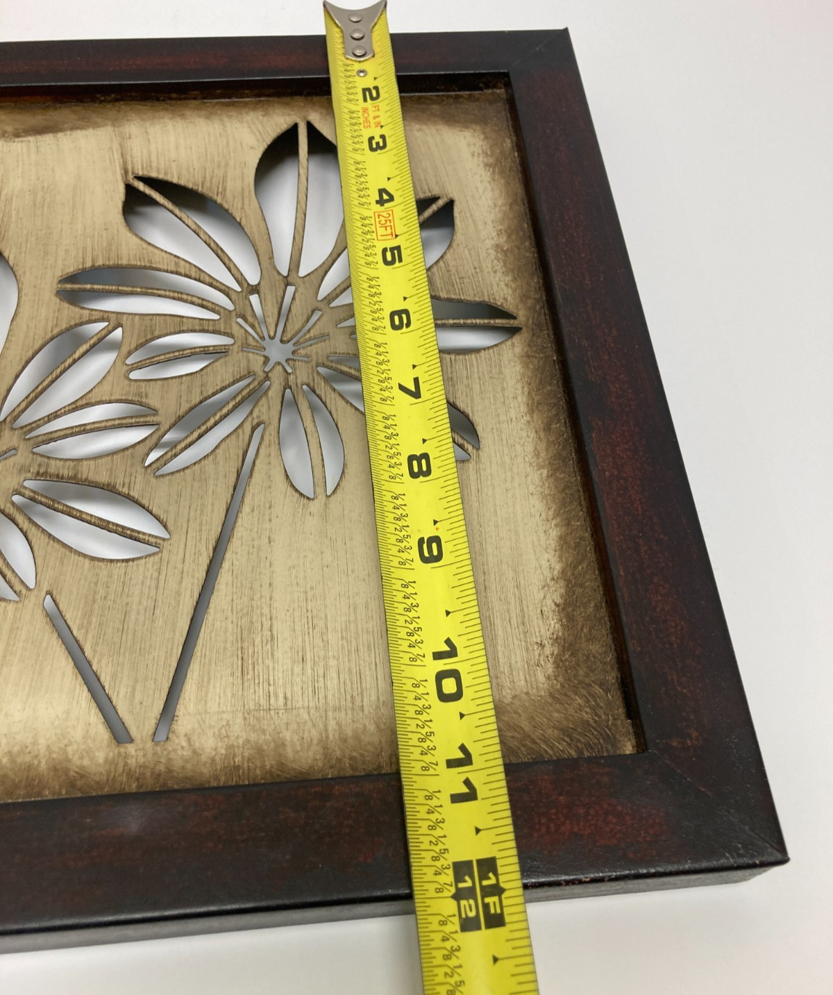 Wall Metal Decor Set Of 2 Leaf Art Home Set Brown Gold Tones Hanging 12 by 12