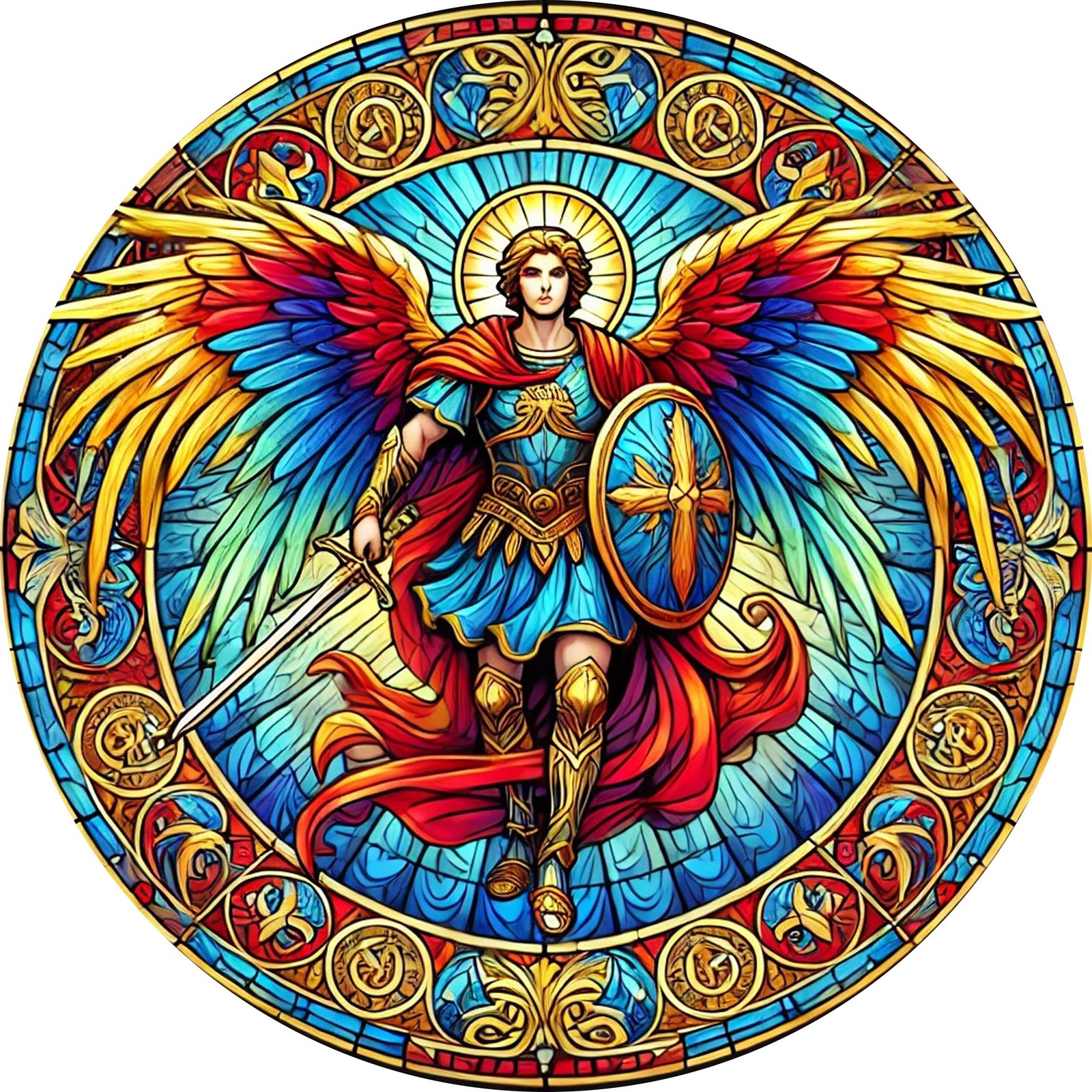 Tin Metal Signs 8 X 8Inch (20 X 20Cm) “Archangel Michael” Vintage Style Metal Al