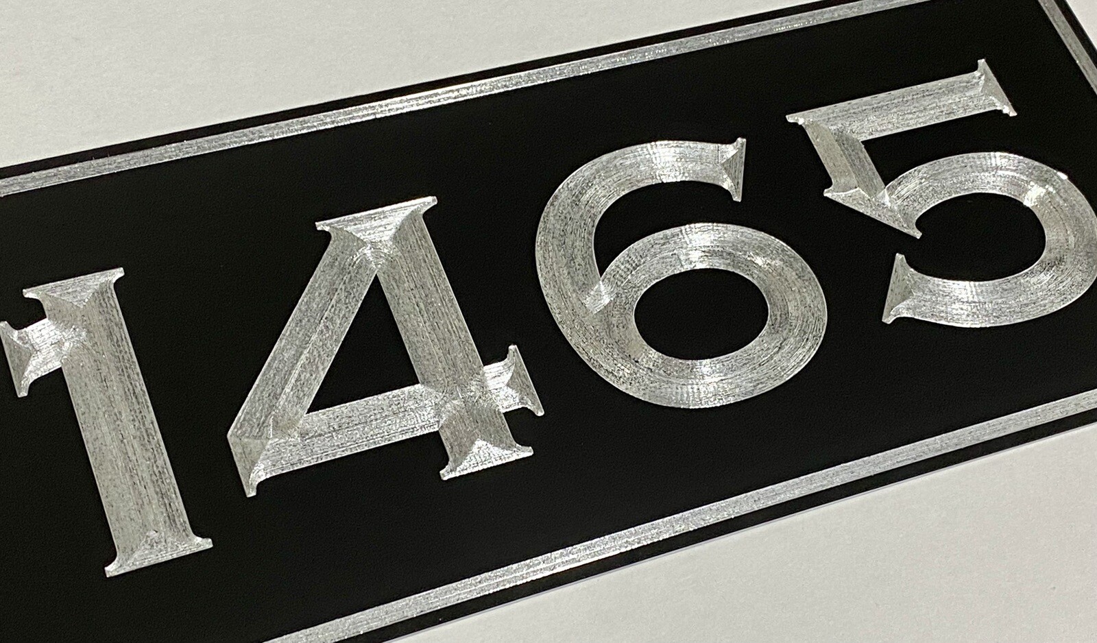 Engraved Personalized Custom House Home Number Street Address Metal 12×5 Sign